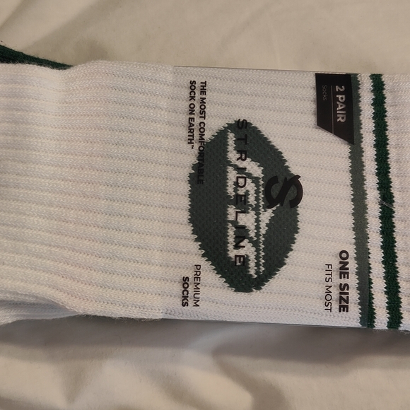 Strideline Other - White and Green Men's NFL Jets Socks